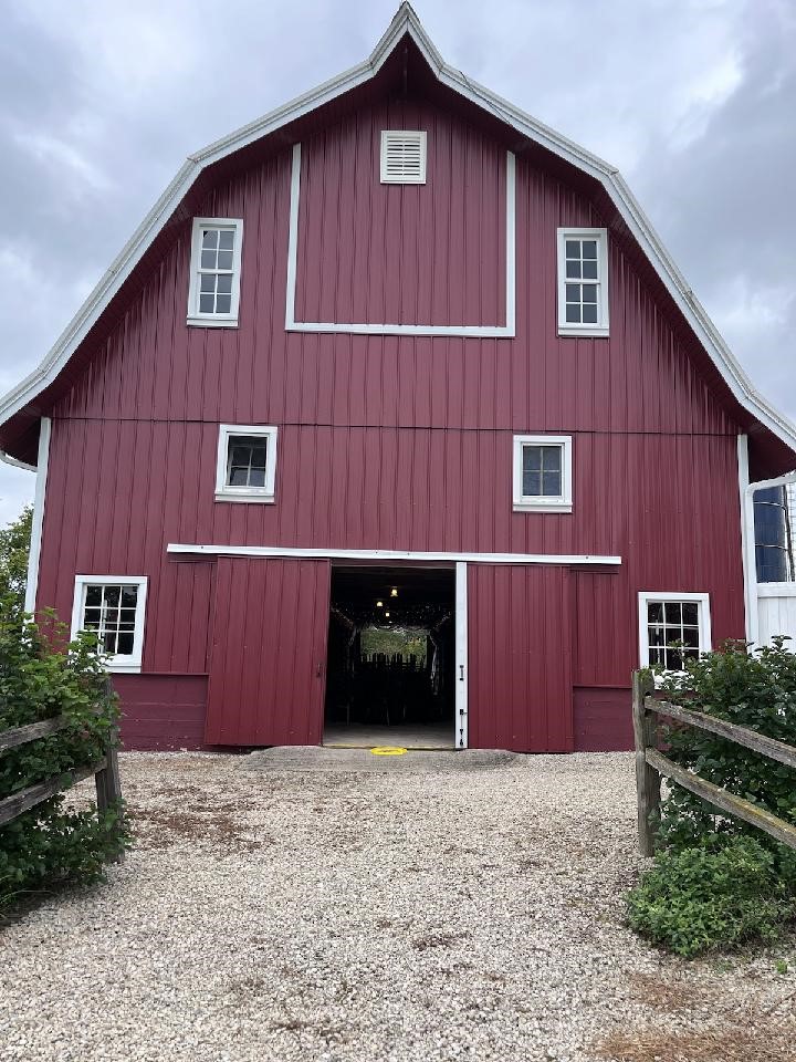 outside of barn